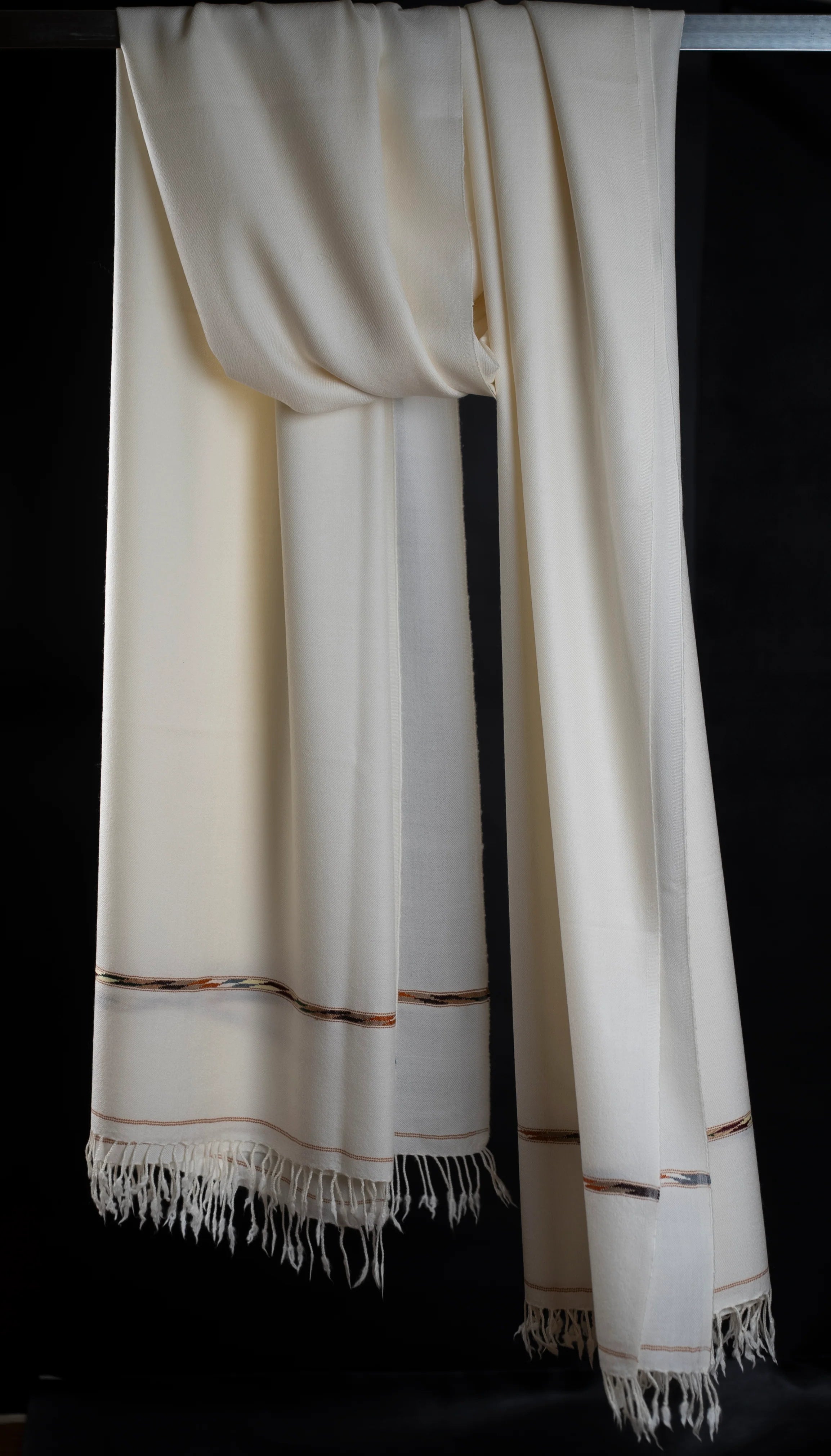 Premium White Wool Shawl for Men