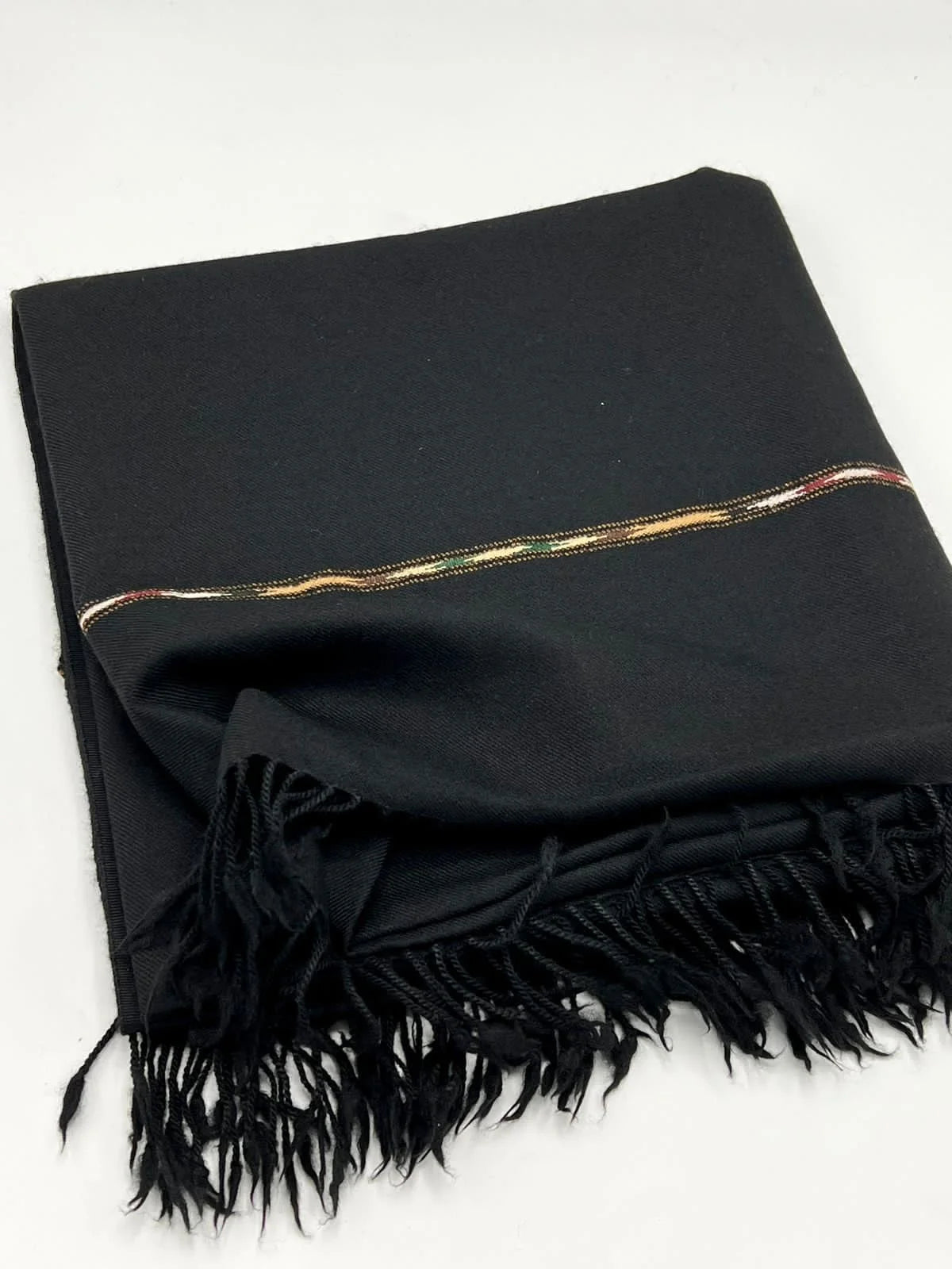 Premium Black Wool Shawl for Men