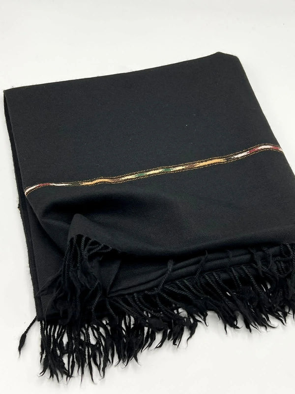 Premium Black Wool Shawl for Men