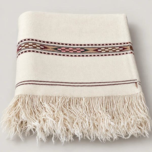 Soft Sharai Ivory Shawl, 1250 gm
