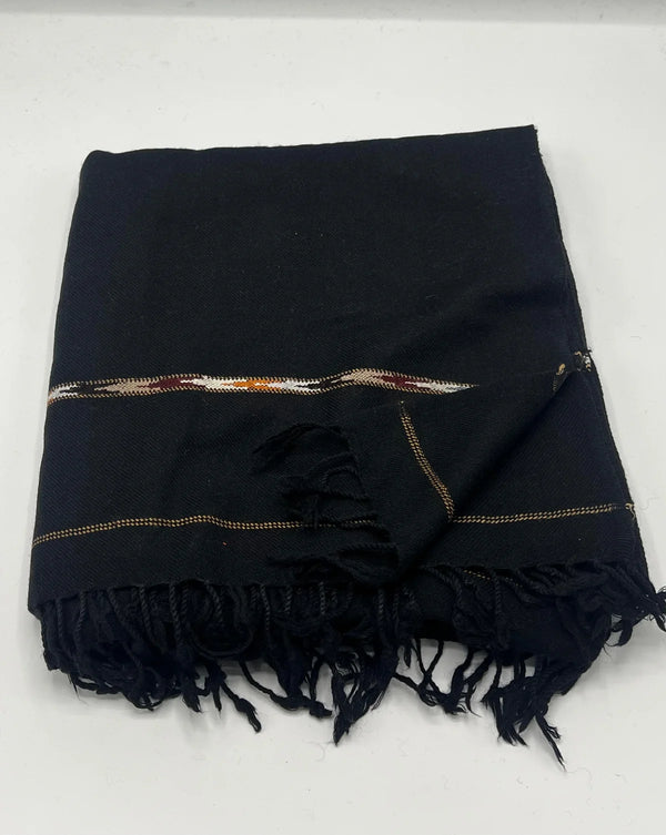 Midnight Black Australian Sahidar Shawl
